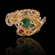 gold-silver-green-stone-ring