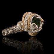 silver-with-gold-green-stone-ring