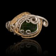 silver-with-gold-green-stone-ring